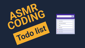 ASMR Coding: Vanilla JS todo list