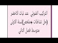 التركيب الضوئي السنة الأولى متوسط مادة العلوم الطبيعية فصل ثاني