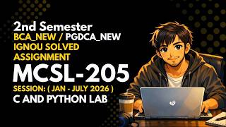 MCSL-205 || BCA_NEW / PGDCA_NEW || Solved Assignment (Jan-26/July-26) || IGNOU BCA SOLUTIONS
