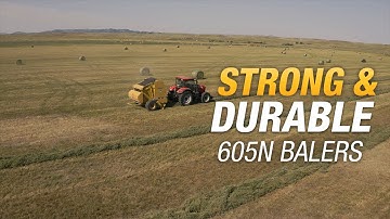 The Vermeer 605N baler in action