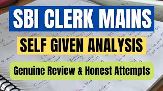 SBI CLERK MAINS - SELF GIVEN ANALYSIS ✅ सितंबर Affairs में आपका स्वागत है 🙃🙃