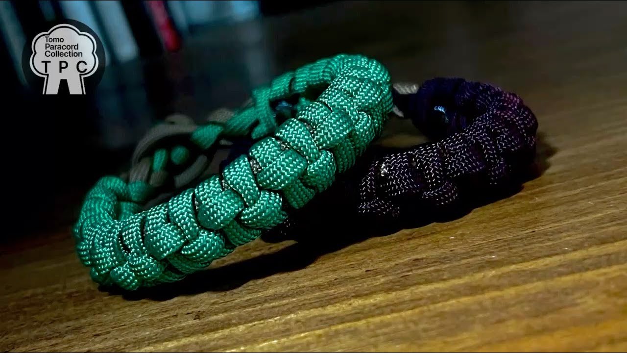 1COLOR PARACORD BRACELET！FOOTPRINT PARACORD！HOWTO MAKE！！足跡の
