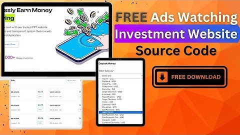Free Download PTC Ads Watching Investment Website Source Code