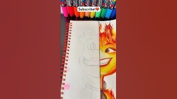 The ugliest Drawing of Ember realism style part 1✨🔥 #shorts #youtube #tiktok #elemental