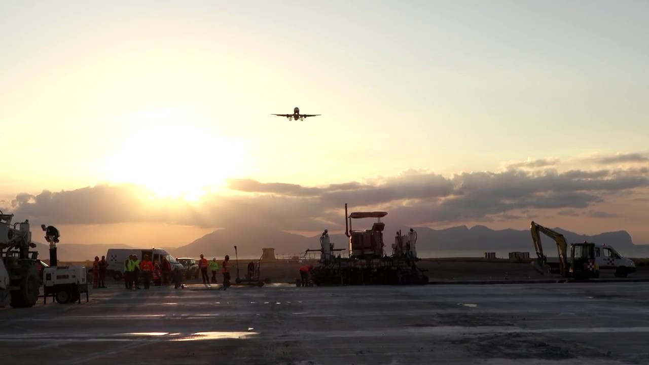 Aeroporto Falcone Borsellino | Lavori di riqualificazione delle piste di volo 07/25 e 02/20
