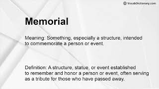 Memorial Meaning