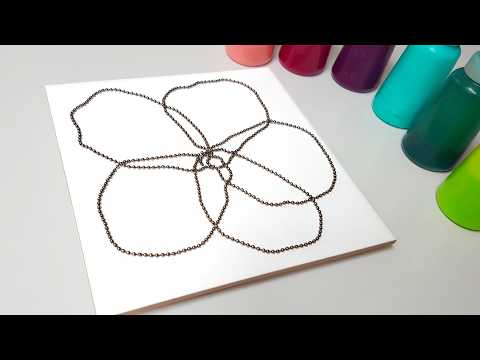 Do you like the ball chain pulling technique? | Pouring Ideas 😍❤️