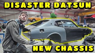 Restoring The Disaster Datsun  New Chassis Rails