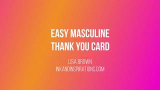 Easy Masculine Card Idea