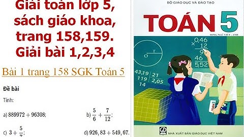 Sách giáo khoa toán lớp 5 trang 158 năm 2024