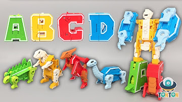 Mech Clan Alphabet Robot A-B-C-D Dinosaur Transformer Stopmotion