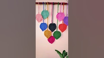 Macrame Leaf Wall Hanging I DIY Home Decor #wallhanging #shorts #trending #diy