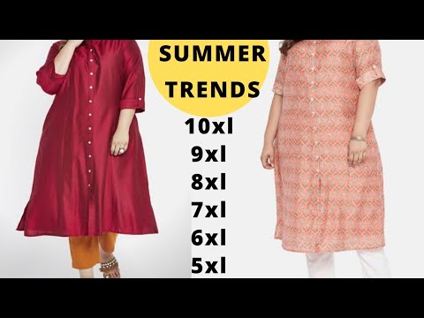 Red Flower Print Cotton Kurti For Women, Plus Size Women Clothing, Online  Dress Shopping, Ladies Clothes,