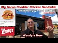 Wendy’s® New Big Bacon Cheddar Chicken Sandwich Review | Joe is Hungry 🥓🐔🍗🐓🐣