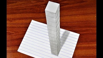 How to draw skyscraper building - On Line Paper - 3D Trick Art