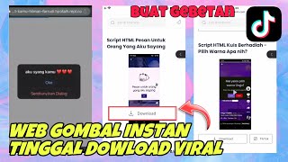 KUMPULAN LINK GOMBAL  WEBSITE GOMBAL HTML SIAP DOWLOAD VIRAL TIKTOK #PART1