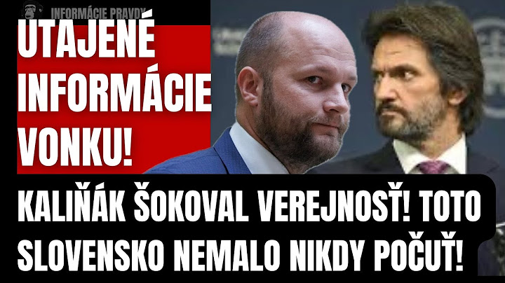 Utajené informácie vonku! Kaliňák šokoval verejnosť! Toto Slovensko nemalo nikdy počuť #fico