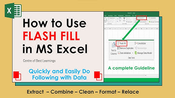 Excel Flash Fill Tool | Speedup work | Easily Extract, Combine, Clean, Format, and Replace Data
