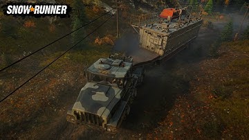 Transporting an oversized construction trailer - SnowRunner |