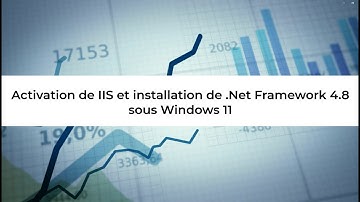 Activation de IIS et installation de .Net Framework 4.8 sous Windows 11 (Français)