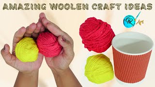 Woolen Craft Idea - Woolen Showpiece Making Ideas For Home Decor - Woolen art and craft ideas