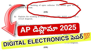 Ap Diploma Digital Electronics Imp* Paper 2025🥳 || Sbtet diploma sem exams Update💯