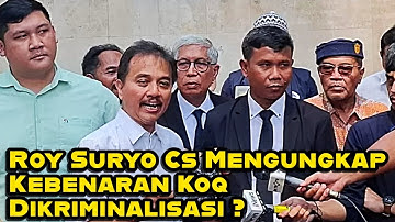 Roy Suryo Cs Mengungkap Kebenaran Koq Dikriminalisasi ?