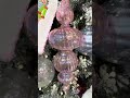 Raz 9.5" Soft Pink Finial Glass Christmas Ornament 4625305