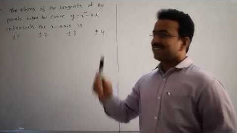 The slopes of the  tangents at the points where the curv