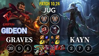 GRF GIDEON Graves vs Kayn Jungle - KR Patch 10.24