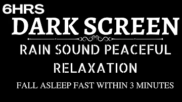 🔴 6Hours Heavy Rain Sound For Sleeping, Nature Sound for Sleep, Calm & Peaceful Study | Dark Screen
