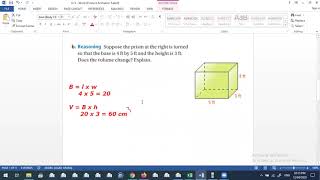 Lesson 11- 4 Volume of prisms and cylinders part 1