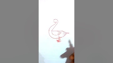 how to draw duck using number 2 | kids step by steps easy duck drawing  #shorts @katrathukolam