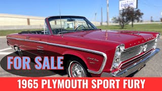 1965 Plymouth Sport Fury Convertible ** FOR SALE **  #usa #mopar #classiccars