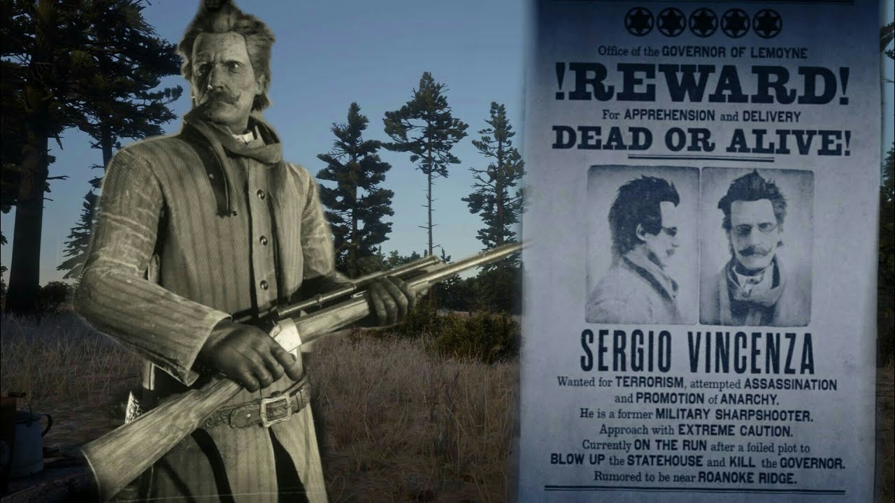 Red Dead Online / 5 Star Legendary Bounty - Sergio Vincenza (Solo) Alive