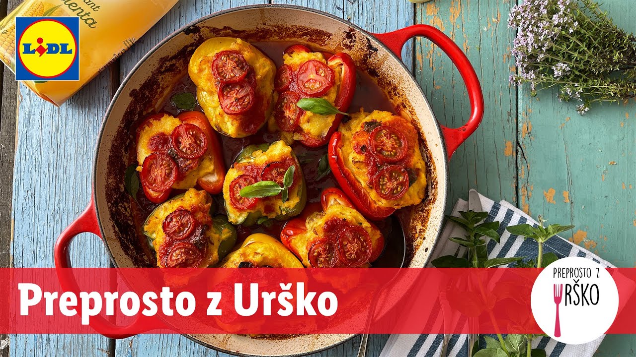 Preprosto z Urško: S polento filane paprike