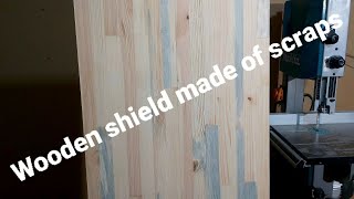 Склейка щита из обрезков / Wooden shield made of scraps