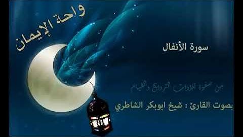 سورة الأنفال الشيخ أبو بكر الشاطري