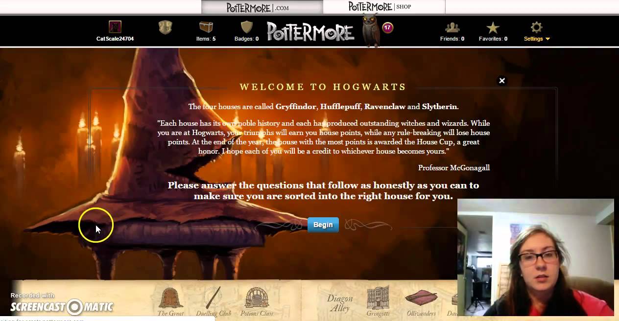 Wand Test and Sorting Hat Quiz on Pottermore YouTube