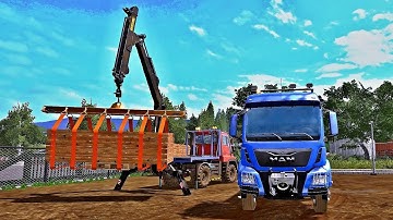 Farming simulator 2017 -  UNLOADING BLOCKS OF WOOD