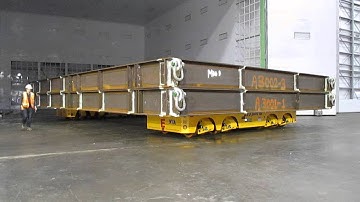 100 tons Self Propelled Modular Electric Transporter on batteries. SPMT-E100T