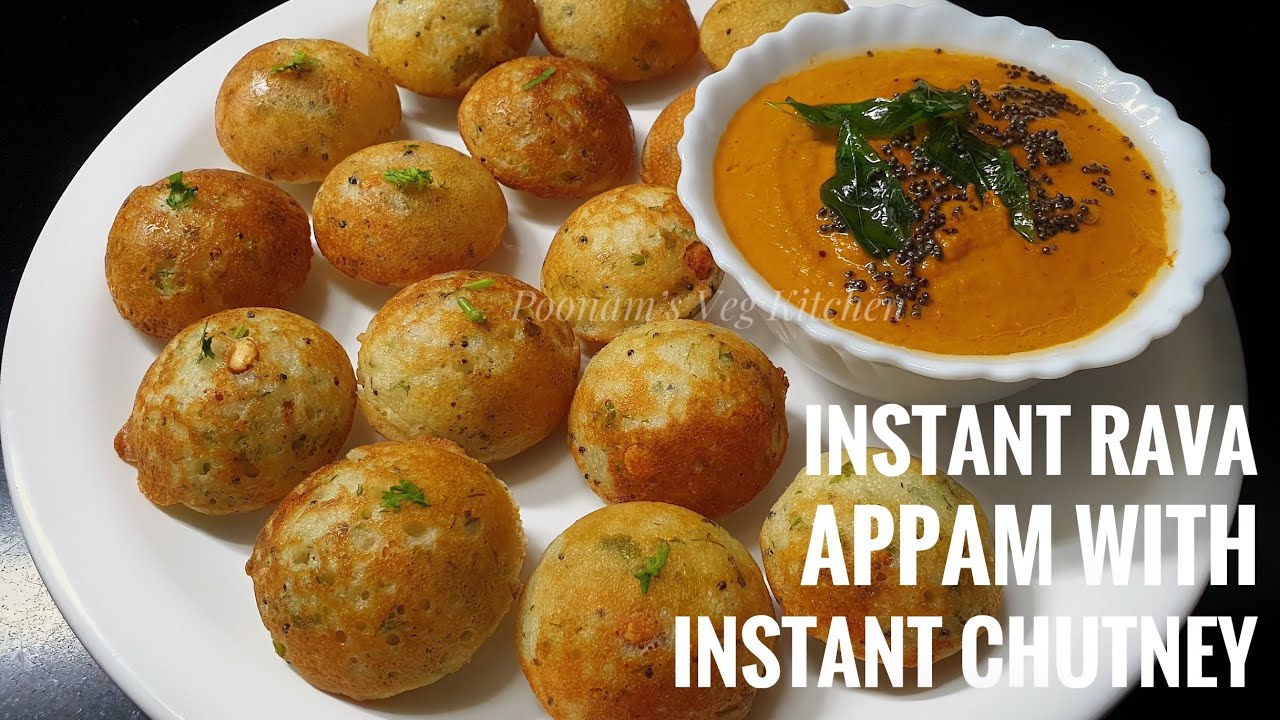 Instant Rava Appam Recipe - How to make Rava Appe/ Paniyaram/ Instant ...