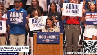 AOC Rallies in Michigan with Bernie Sanders to Get Out the Vote for Dr. Abdul El-Sayed