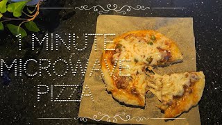 1 Minute Microwave Pizza  No Yeast Or Baking Powder 4 Ingredients  Serves 1 Quick Midnight Snack