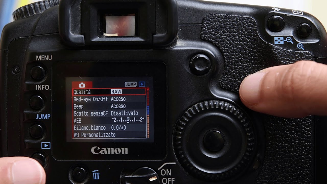 Canon 20d Menu e Mie Impostazioni Preferite