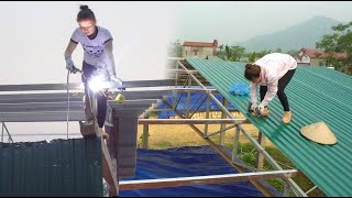 Technique Building Wooden Workshop Using Iron And Corrugated Iron  My Farm / Đào