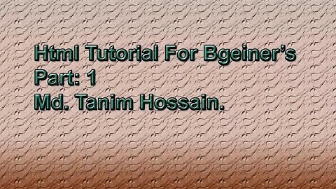 Web design bangla Tutorial part-1 2016