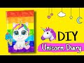 How to make unicorn diary at home with paper  unicorn diary with paper