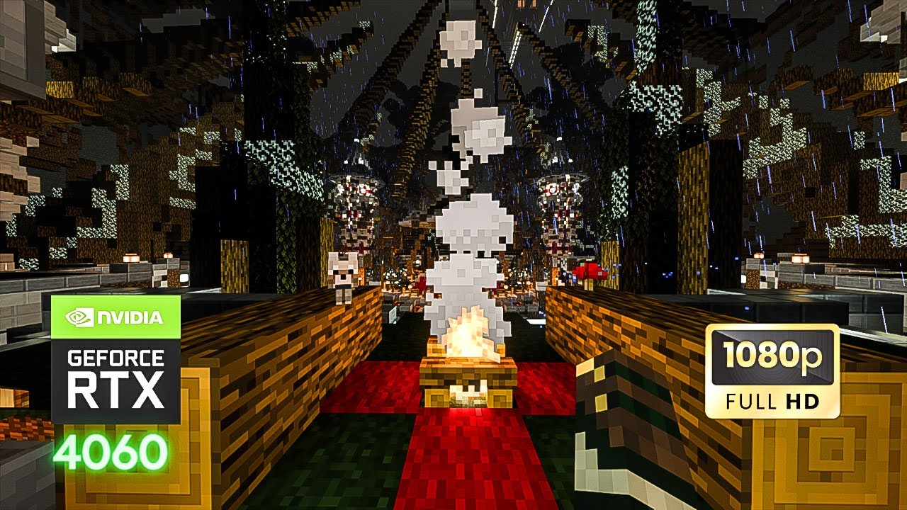 Minecraft Geforce Rtx Relaxing With Minecraft GeForce RayTracing RTX 4060 8gb, 1080p + Music ...
