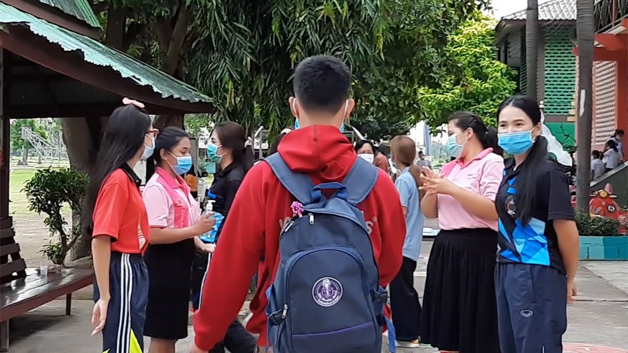 บรรยากาศการเปิดภาคเรียนในสถานการณ์การแพร่ระบาดโรคโควิด-19 | โรงเรียนวัดถ้ำรงค์ฯ |  1 กรกฏาคม 2563